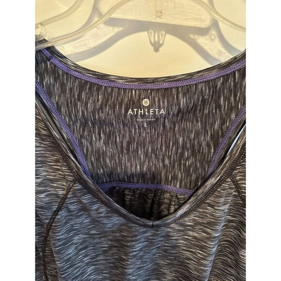Athleta Womens Space Gray Racer Back Yoga Running Athletic Top Size Large - Picture 3 of 8